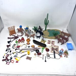 Playmobil Vintage Indian Camp 3733 Watering Hole 3801 Incomplete Mixed Box
